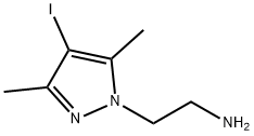 2-(4-IODO-3,5-DIMETHYL-1H-PYRAZOL-1-YL)ETHAN-1-AMINE 结构式