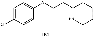 2-{2-[(4-Chlorophenyl)sulfanyl]ethyl}piperidine hydrochloride 结构式