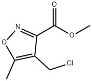 4-(氯甲基)-5-甲基异恶唑-3-甲酸甲酯 结构式