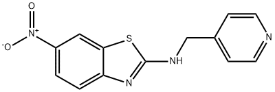 6-NITRO-N-(PYRIDIN-4-YLMETHYL)-1,3-BENZOTHIAZOL-2-AMINE 结构式