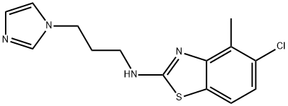 N-(3-(1H-IMIDAZOL-1-YL)PROPYL)-5-CHLORO-4-METHYLBENZO[D]THIAZOL-2-AMINE 结构式