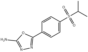 5-[4-(ISOPROPYLSULFONYL)PHENYL]-1,3,4-OXADIAZOL-2-AMINE 结构式