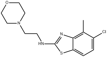 5-CHLORO-4-METHYL-N-(2-MORPHOLINOETHYL)BENZO[D]THIAZOL-2-AMINE 结构式