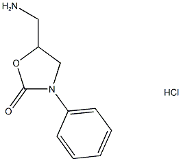 5-Aminomethyl-3-phenyl-oxazolidin-2-one hydrochloride 结构式