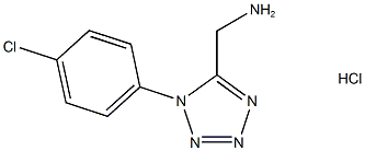 {[1-(4-CHLOROPHENYL)-1H-TETRAZOL-5-YL]METHYL}AMINE HYDROCHLORIDE 结构式