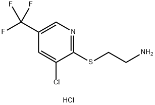 2-{[3-Chloro-5-(trifluoromethyl)pyridin-2-yl]sulfanyl}ethan-1-aminehydrochloride 结构式