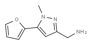 (5-(呋喃-2-基)-1-甲基-1H-吡唑-3-基)甲胺 结构式