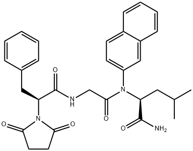 N-SUCCINYL-PHE-GLY-LEU BETA-NAPHTHYLAMIDE 结构式