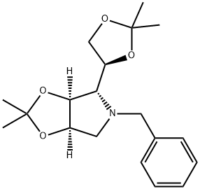 (3AR,4R,6AS)-5-BENZYL-4-((S)-2,2-DIMETHYL-[1,3]DIOXOLAN-4-YL)-2,2-DIMETHYL-TETRAHYDRO-[1,3]DIOXOLO[4,5-C]PYRROLE 结构式