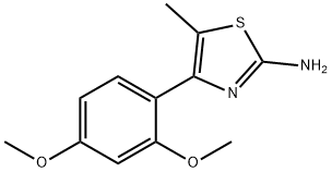 4-(2,4-二甲氧基苯基)-5-甲基噻唑-2-胺 结构式