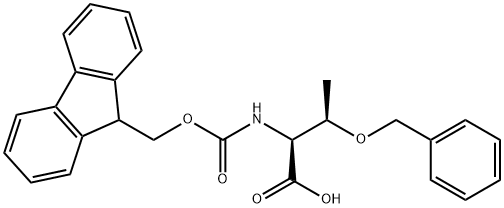 芴甲氧羰基-O-苄基-L-苏氨酸 结构式