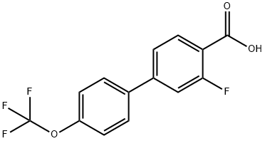 2-氟-4-(4-三氟甲氧基苯基)苯甲酸 结构式