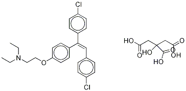 Deschloro-4,4'-dichloro CloMiphene Citrate
(E/Z Mixture) 结构式