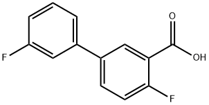 3',4-二氟-[1,1'-联苯]-3-羧酸 结构式