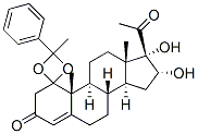 16-alpha,17-dihydroxy-alpha-methylbenzylidenedioxyprogesterone 结构式