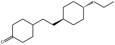 4-[2-(反式-4-丙基环己基)乙基]环己酮 结构式