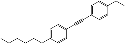1-乙基-4-[2-(4-己基苯基)乙炔基]苯 结构式