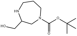 tert-butyl 3-(hydroxymethyl)-1,4-diazepane-1-carboxylate 结构式