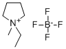 1-乙基-1-甲基吡咯烷鎓四氟硼盐 结构式