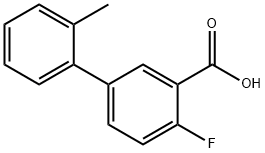 4-氟-2'-甲基-[1,1'-联苯]-3-羧酸 结构式