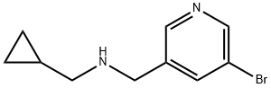 1-(5-溴吡啶-3-基)-N-(环丙基甲基)甲胺 结构式