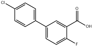4'-氯-4-氟联苯-3-甲酸 结构式
