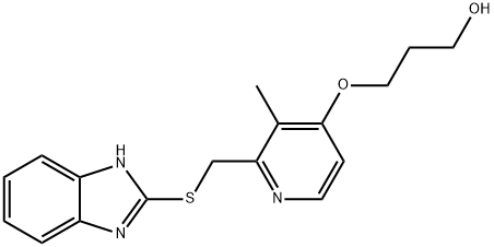 2-{[4-(3-羟基丙氧基)-3-甲基吡啶-2-基]甲硫基}-1H-苯并咪唑 结构式