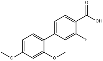 4-(2,4-二甲氧基苯基)-2-氟苯甲酸 结构式