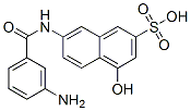 7-[(3-氨基苯甲酰)氨基]-4-羟基萘-2-磺酸 结构式