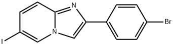 2-(4-溴苯基)-6-吲哚咪唑[1,2-A]吡啶 结构式