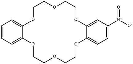 2-硝基-6,7,9,10,17,18,20,21-八氢二苯并[B,K][1,4,7,10,13,16]六氧杂环辛 结构式