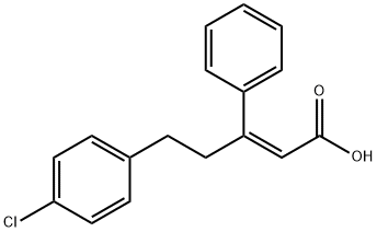 (Z)-5-(4-氯苯基)-3-苯基戊-2-烯酸 结构式