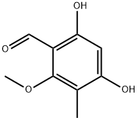 4,6-二羟基-2-甲氧基-3-甲基苯甲醛 结构式