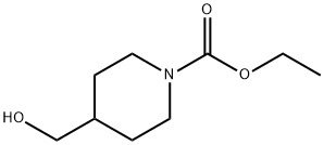 N-乙氧羰基-4-哌啶甲醇 结构式