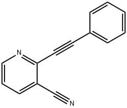 2-phenylethynylpyridine-3-carbonitrile 结构式