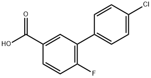 3-(4-氯苯基)-4-氟苯甲酸 结构式