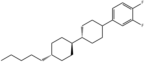 4-[反式-4-(反式-4-戊基环己基)环己基]-1,2-二氟苯 结构式