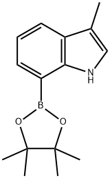 3-甲基-7-(4,4,5,5-四甲基-1,3,2-二氧杂硼环戊烷-2-基)-1H-吲哚 结构式