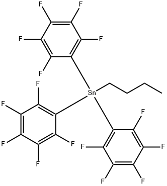 Butyltris(pentafluorophenyl)tin(IV) 结构式