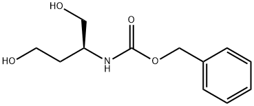 (S)-(3-羟基-1-羟甲基丙基)氨基甲酸苄酯 结构式