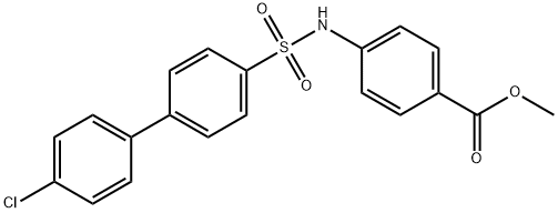 4-(4'-氯-4-二苯基磺酰胺基)苯甲酸甲酯 结构式