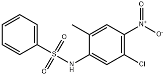N-(5-氯-2-甲基-4-硝基苯基)苯磺酰胺 结构式