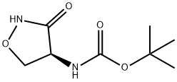 (S)-氨基甲酸(3-氧代-4-异恶唑烷基) - ,1,1-二甲基乙基酯, 结构式