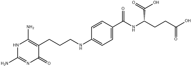 N-(4-((3-(2,4-diamino-1,6-dihydro-6-oxo-5-pyrimidinyl)propyl)amino)benzoyl)glutamic acid