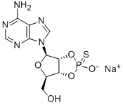 ADENOSINE-2',3'-CYCLIC MONOPHOSPHOROTHIOATE, ENDO/RP-ISOMER SODIUM SALT 结构式