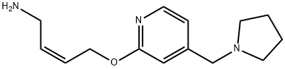 4-[4-(N-哌啶甲基)吡啶-2-氧]顺-2-丁烯-1-胺 结构式