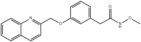 methyl 3-(2-quinolinylmethoxy)benzeneacetohydroxamate 结构式