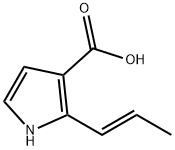 1H-Pyrrole-3-carboxylicacid,2-(1-propenyl)-,(E)-(9CI) 结构式