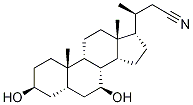 (3α,5β,7β)-3,7-Dihydroxy-24norcholane-23-nitrile 结构式