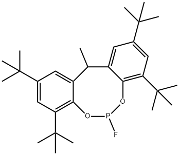 2,2`-亚乙基二(4,6-二叔丁基苯)氟亚磷酸酯 结构式